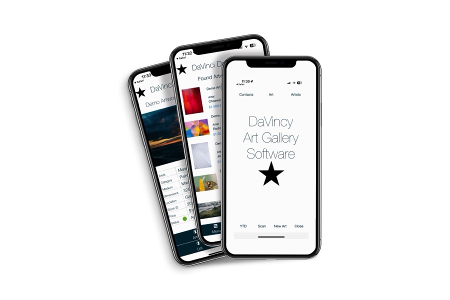Davinci Art Gallery Software on iPhone
